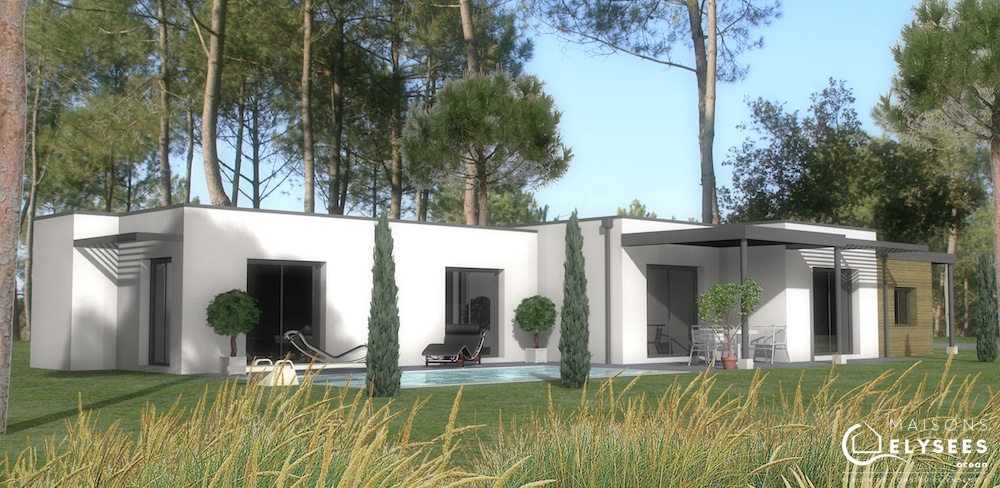 Maison contemporaine au milieu des pins en Charente Maritine