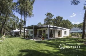 Maison contemporaine plain pied Jardin avec paysagé sur un golf La Palmyre 17