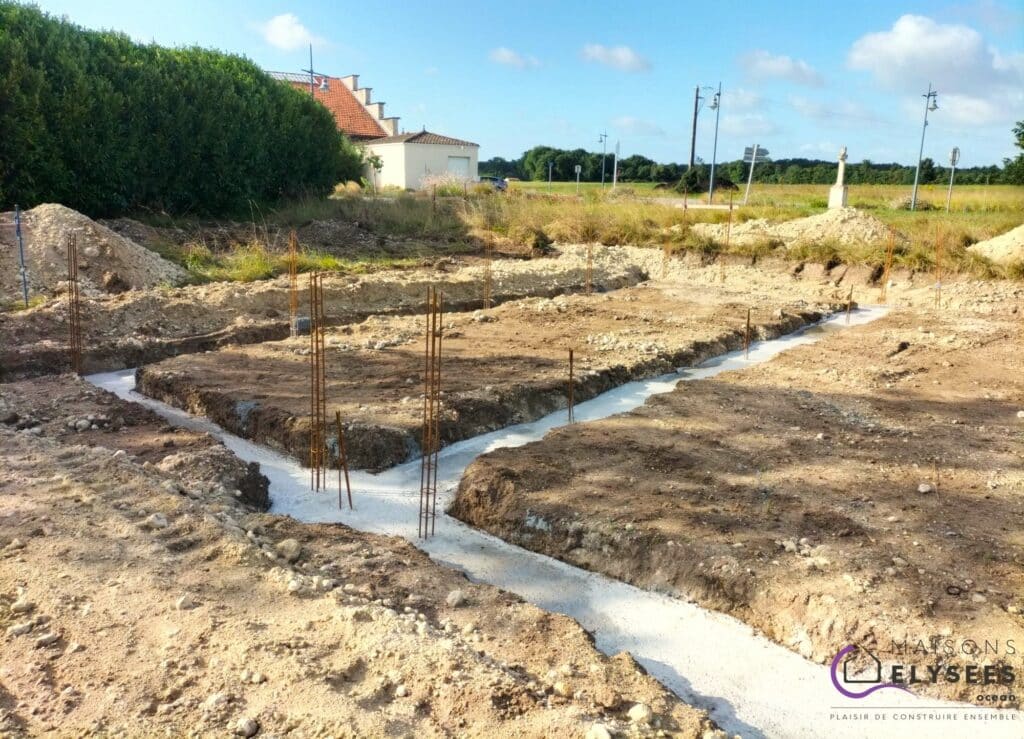 Fondations d’une maison neuve en Charente-Maritime